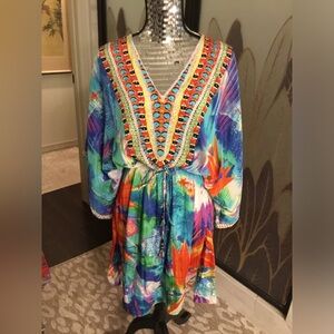 Colorful silk tunic by Rubyyaya NWT